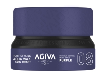 Agiva Hair Wax 08 PURPLE Aqua Wax Cool Bright 155mL